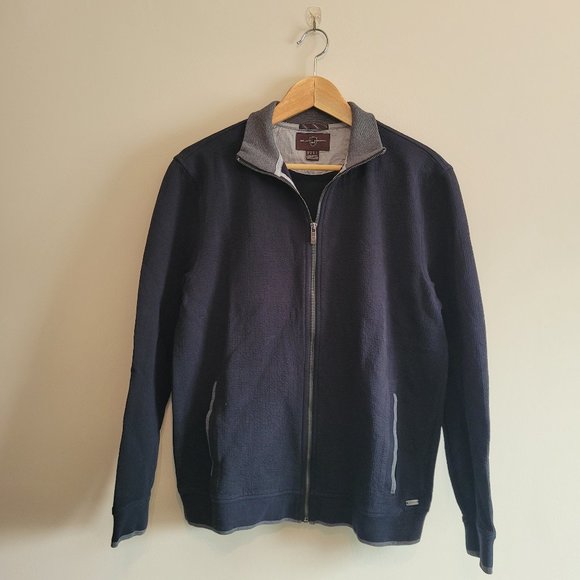 Black Brown 1826 Men's Zip Up Sweater - Picture 1 of 1